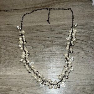 Chloe + Isabel pearl and crystal 32” necklace